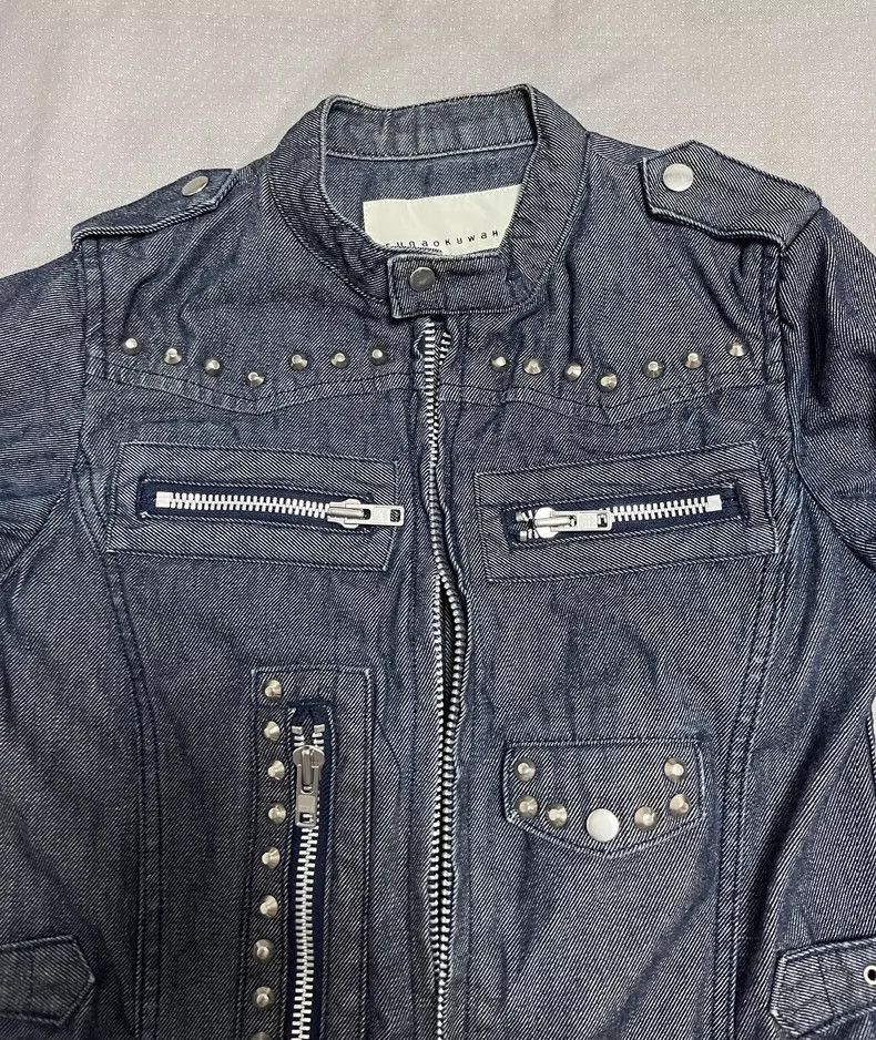 Yohji Yamamoto Vintage Studded Denim Jacket Outerwear Size M / US 6-8 / IT 42-44 - 3 Thumbnail