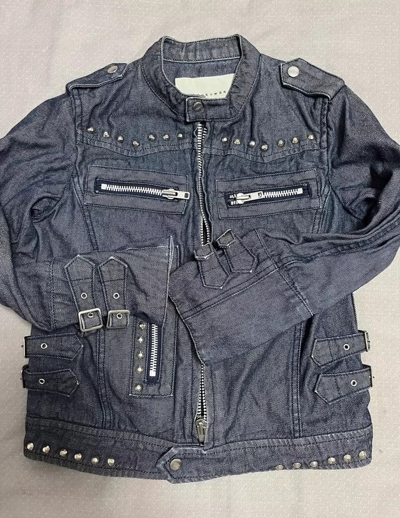 Yohji Yamamoto Vintage Studded Denim Jacket Outerwear Size M / US 6-8 / IT 42-44 - 5 Thumbnail