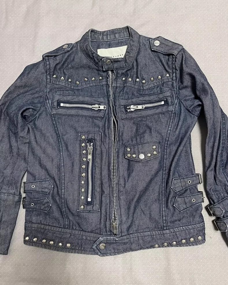 Yohji Yamamoto Vintage Studded Denim Jacket Outerwear Size M / US 6-8 / IT 42-44 - 2 Thumbnail
