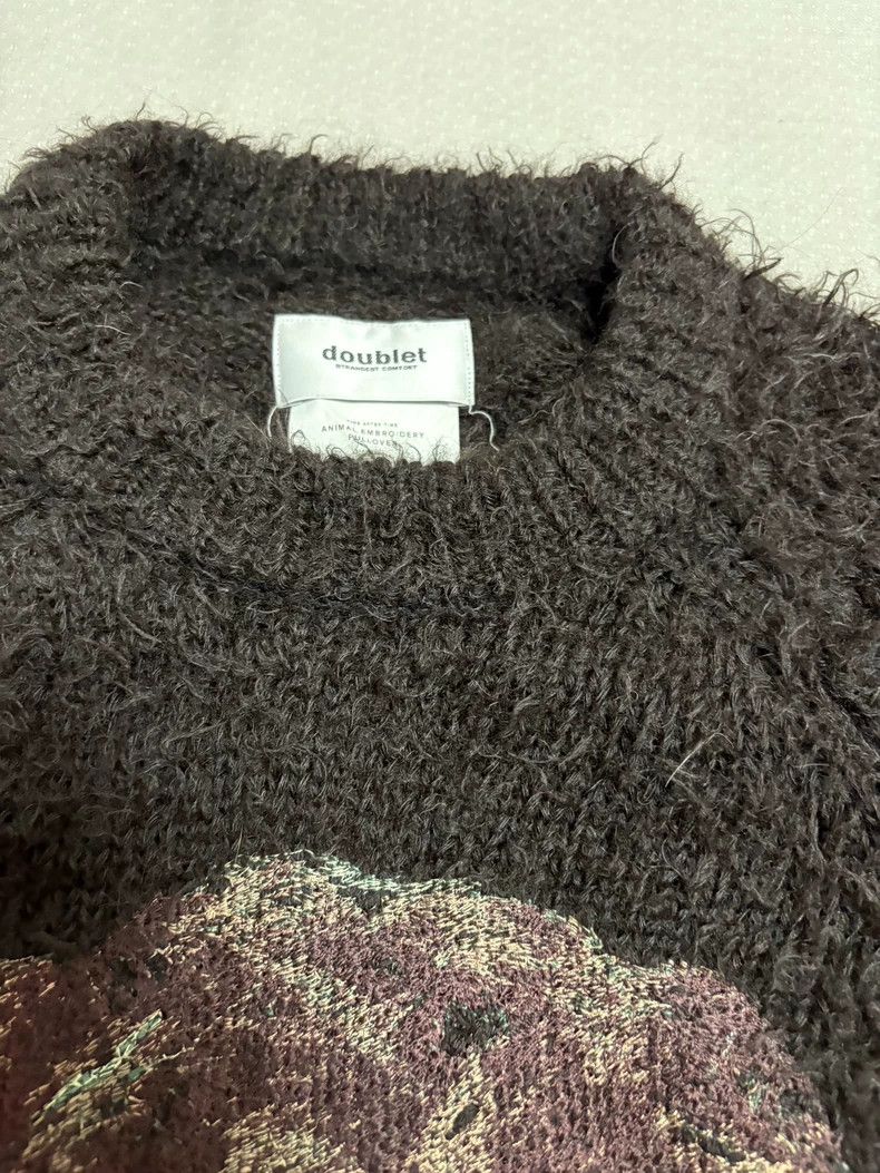 Doublet Cute Alpaca Embroidered Knit Sweater Size S / US 4 / IT 40 - 6 Thumbnail