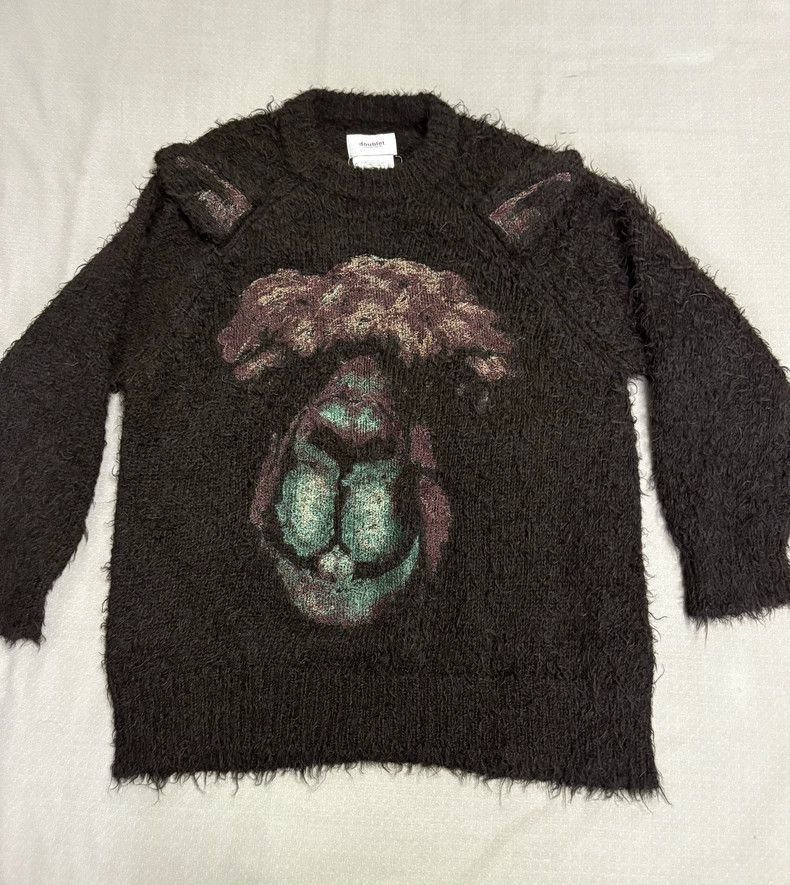 Doublet Cute Alpaca Embroidered Knit Sweater Size S / US 4 / IT 40 - 2 Thumbnail