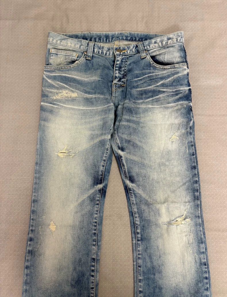 Yohji Yamamoto Vintage Style Light Wash Flare Jeans Size 30" / US 8 / IT 44 - 2 Thumbnail