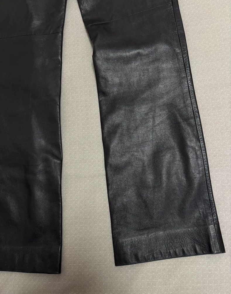 Versace Vintage Versace Black Leather Pants with Studs Size 24" / US 00 / IT 34 - 7 Thumbnail