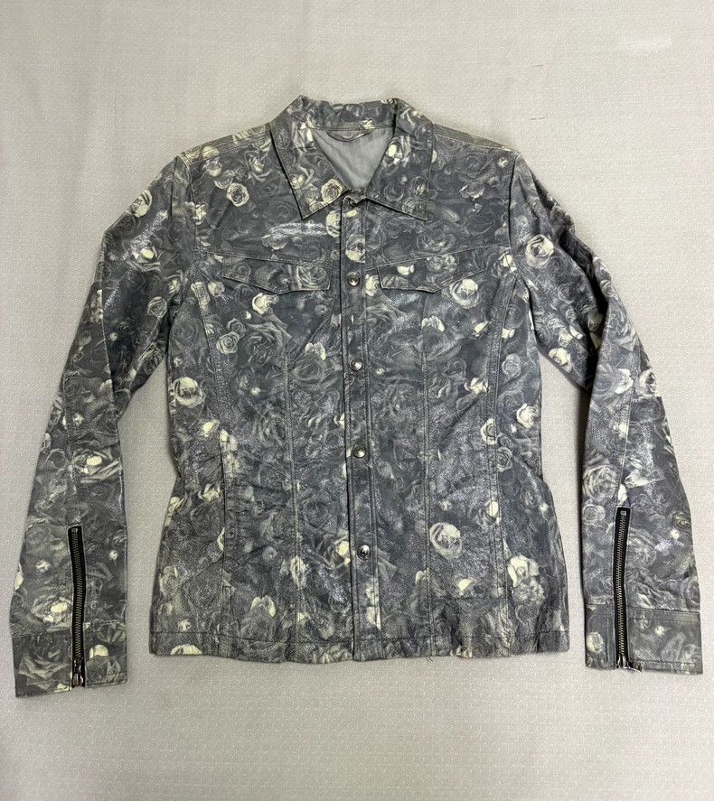 Yohji Yamamoto Vintage Floral Print Leather Jacket Size M / US 6-8 / IT 42-44 - 2 Thumbnail