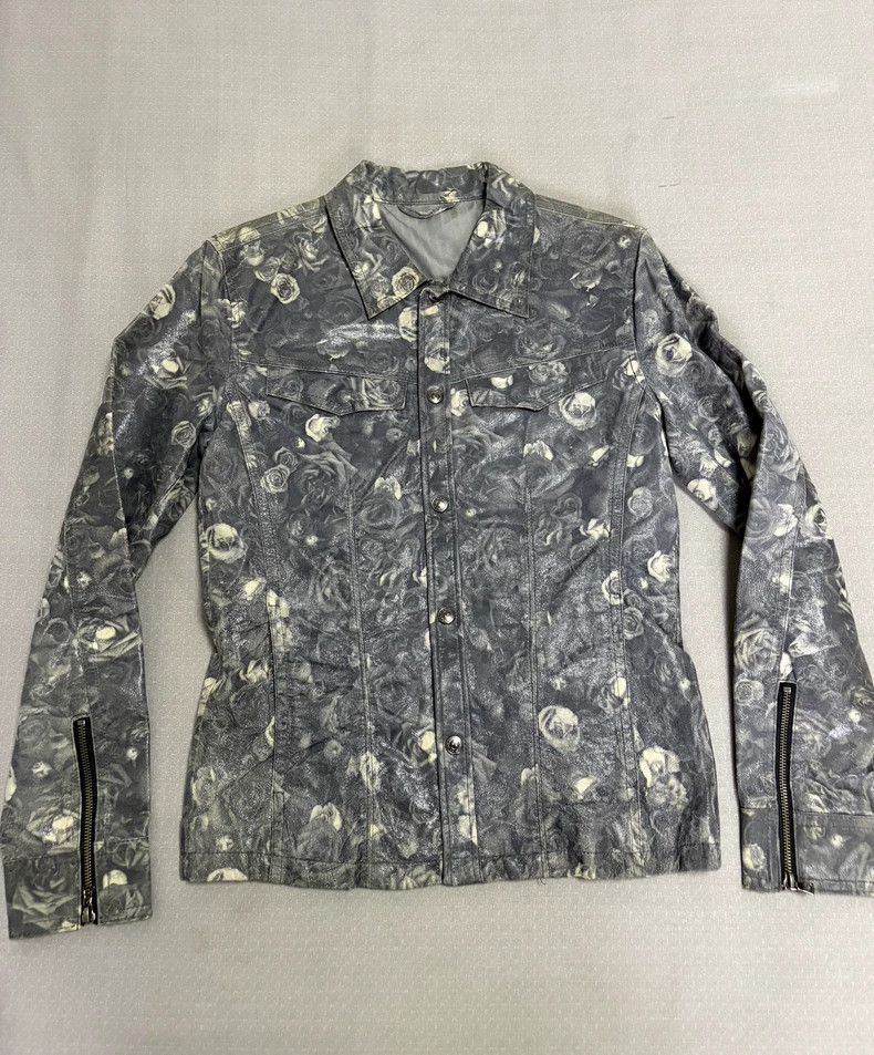 Yohji Yamamoto Vintage Floral Print Leather Jacket Size M / US 6-8 / IT 42-44 - 3 Thumbnail