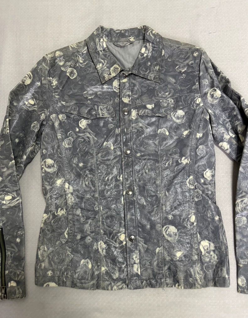 Yohji Yamamoto Vintage Floral Print Leather Jacket Size M / US 6-8 / IT 42-44 - 4 Thumbnail