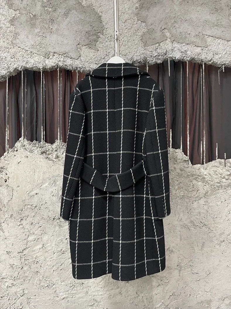 Dior Dior Black and White Checked Coat Size S / US 4 / IT 40 - 2 Thumbnail