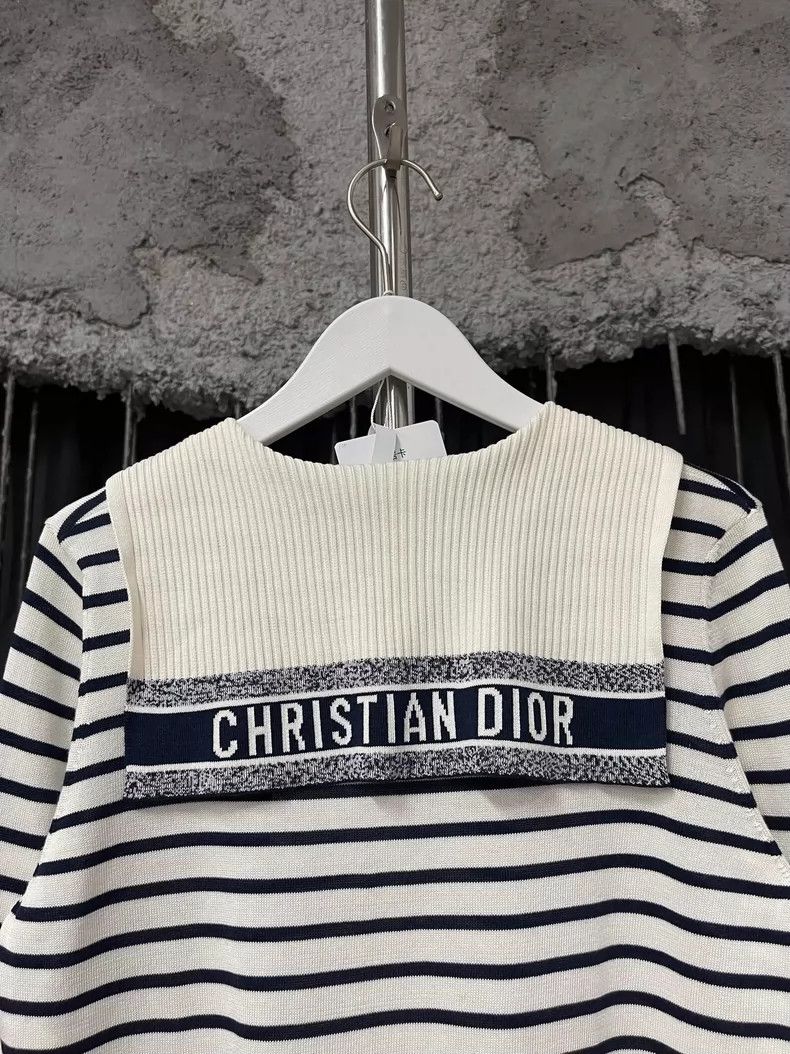 Dior Dior Striped Long Sleeve Knit Top Size M / US 6-8 / IT 42-44 - 3 Thumbnail