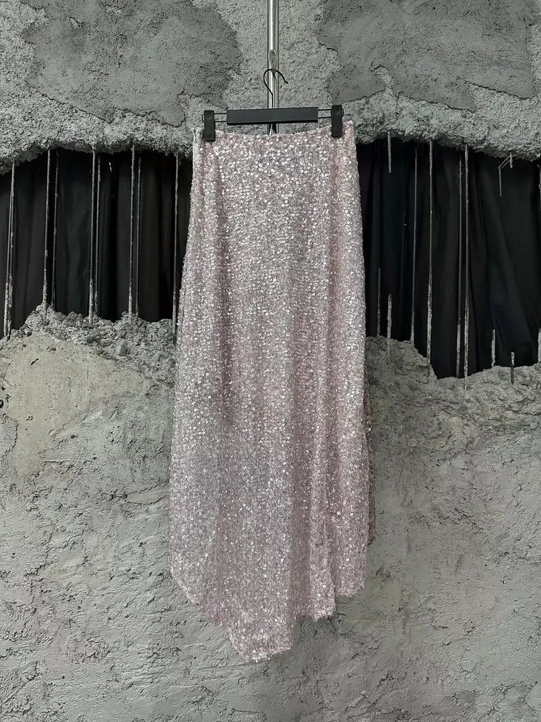 Balenciaga Walk of Shame Glittery Asymmetrical Skirt Size 40" / US 18 - 2 Thumbnail