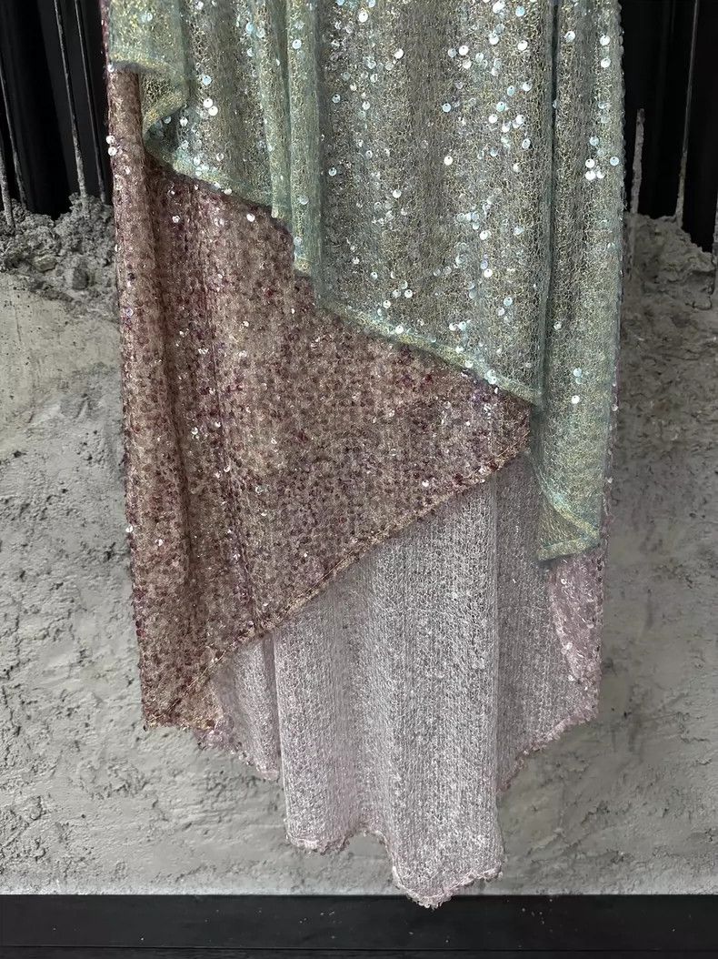 Balenciaga Walk of Shame Glittery Asymmetrical Skirt Size 40" / US 18 - 4 Thumbnail