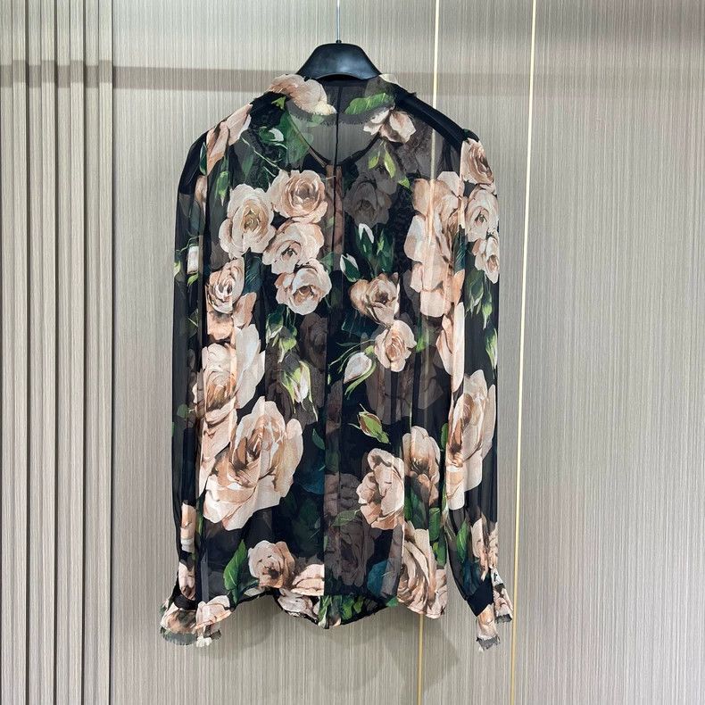 Dolce & Gabbana Dolce&Gabbana Floral Silk Shirt Size 38 Size M / US 6-8 / IT 42-44 - 2 Thumbnail