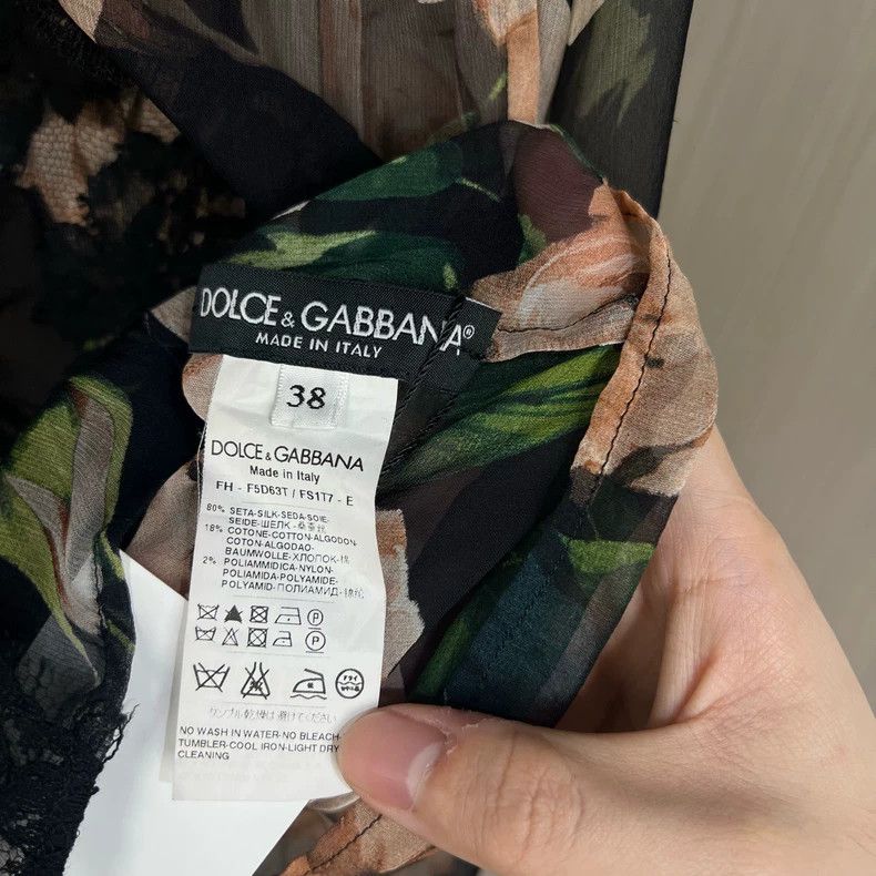 Dolce & Gabbana Dolce&Gabbana Floral Silk Shirt Size 38 Size M / US 6-8 / IT 42-44 - 5 Thumbnail
