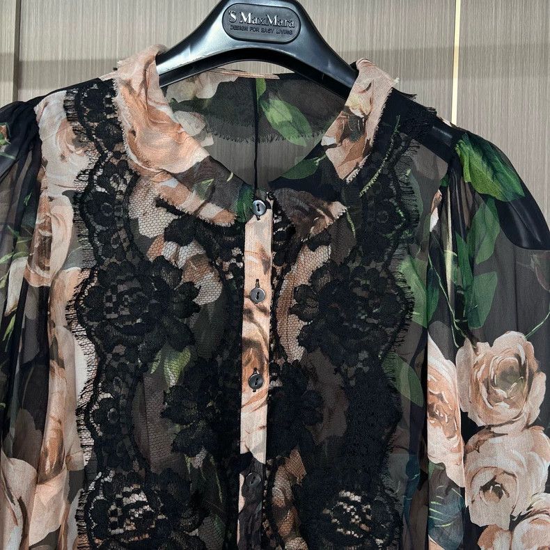 Dolce & Gabbana Dolce&Gabbana Floral Silk Shirt Size 38 Size M / US 6-8 / IT 42-44 - 3 Thumbnail