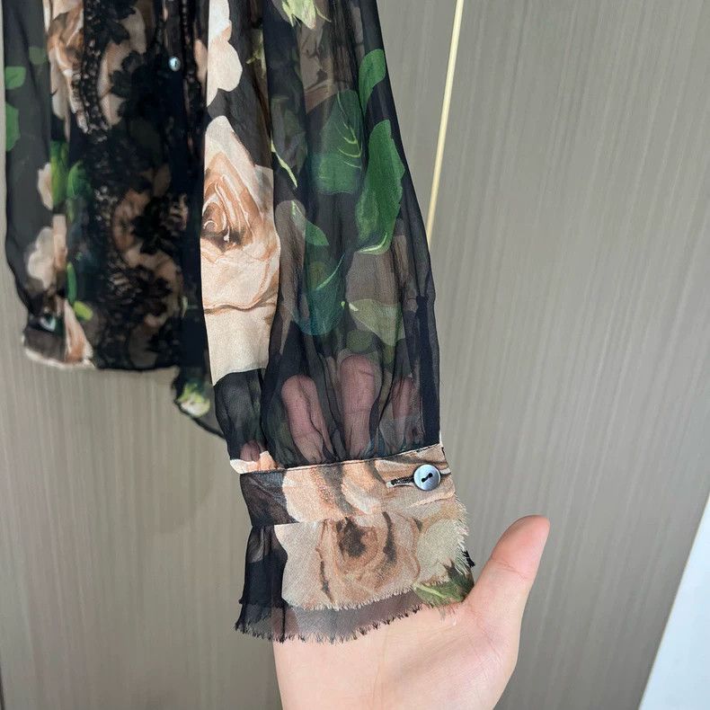Dolce & Gabbana Dolce&Gabbana Floral Silk Shirt Size 38 Size M / US 6-8 / IT 42-44 - 4 Thumbnail
