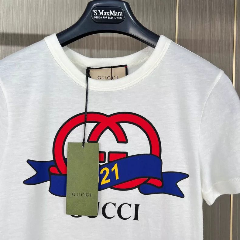 Gucci Gucci Short Sleeve Logo T-shirt in White Size XS / US 0-2 / IT 36-38 - 3 Thumbnail