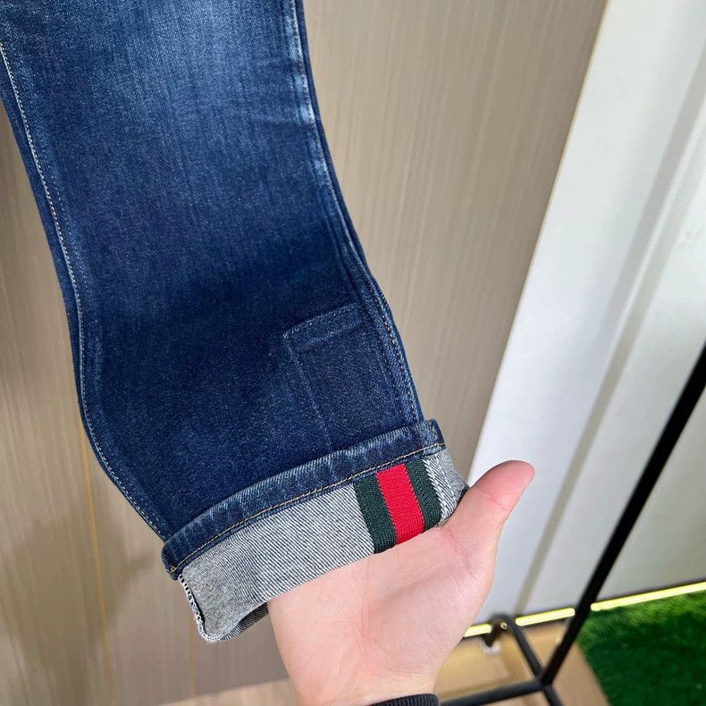 Gucci Gucci Red Green Stripe Denim Pants W34 Size 34" / US 12 / IT 48 - 4 Thumbnail