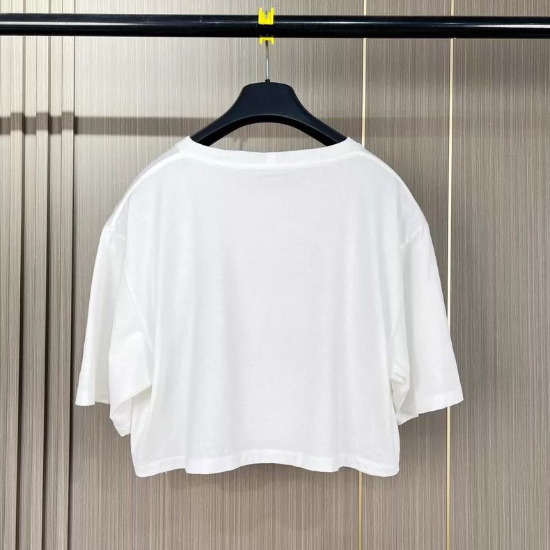 Celine Celine Paris Short Sleeve Crop Top Size M / US 6-8 / IT 42-44 - 2 Thumbnail