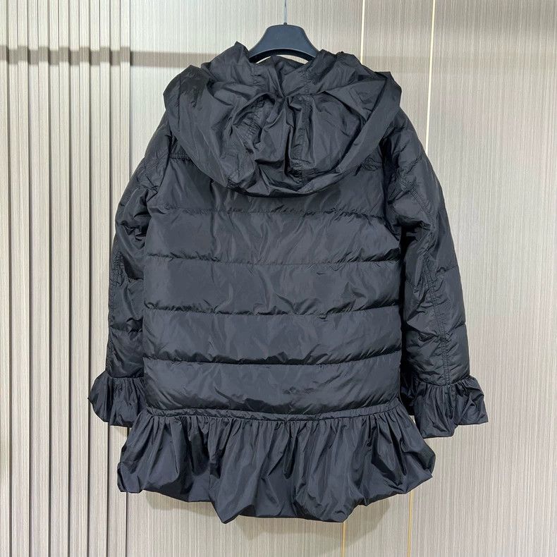 Moncler Moncler Black Ruffle Hem Down Jacket Size M / US 6-8 / IT 42-44 - 2 Thumbnail