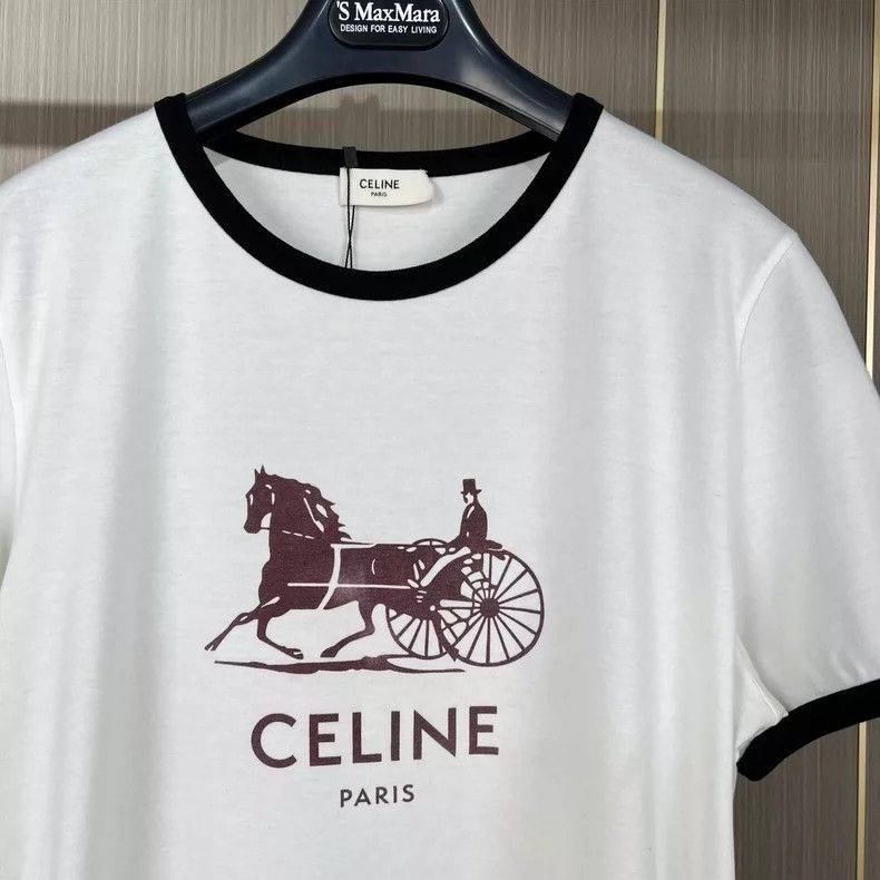 Celine Celine Short Sleeve Horse Print Top Size L / US 10 / IT 46 - 3 Thumbnail