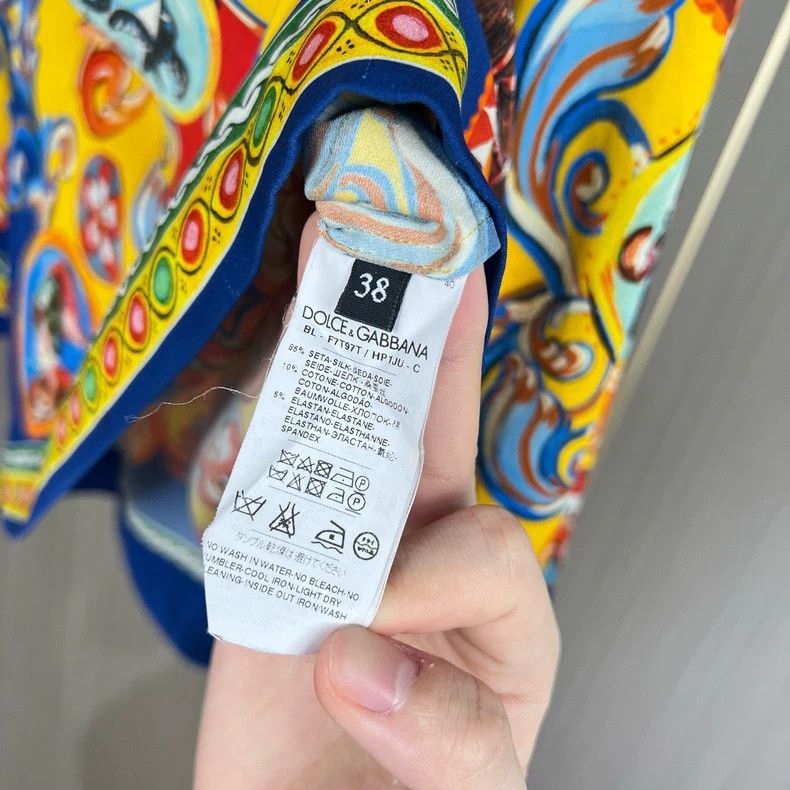 Dolce & Gabbana Dolce&Gabbana Colorful Silk Top Size 38 Size M / US 6-8 / IT 42-44 - 5 Thumbnail