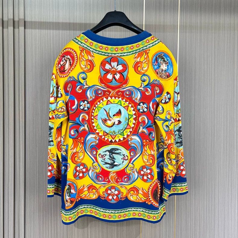 Dolce & Gabbana Dolce&Gabbana Colorful Silk Top Size 38 Size M / US 6-8 / IT 42-44 - 2 Thumbnail