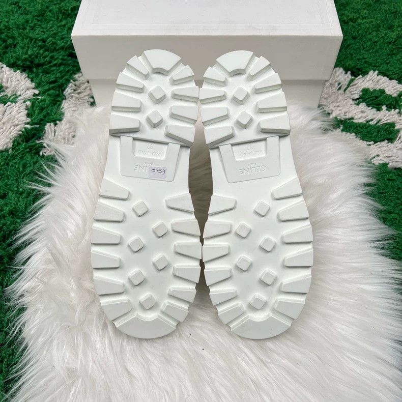 Celine Celine Canvas Boots with Logo in White Size US 7 / IT 37 - 6 Thumbnail