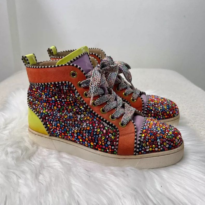 Christian Louboutin Christian Louboutin Colorful High-Top Sneakers Size US 5 / IT 35 - 4 Thumbnail