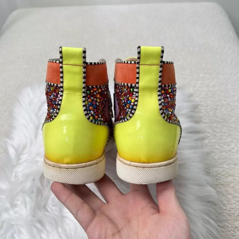 Christian Louboutin Christian Louboutin Colorful High-Top Sneakers Size US 5 / IT 35 - 3 Thumbnail