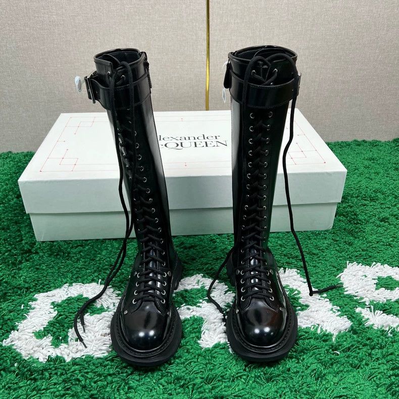 Alexander McQueen Alexander McQueen Lace-Up Tall Riding Boots Size US 5 / IT 35 - 2 Thumbnail