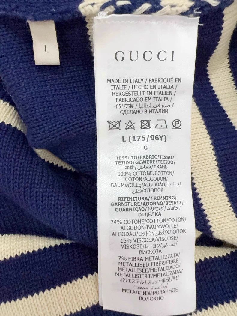 Gucci Gucci Anchor Striped Tank Top Size L / US 10 / IT 46 - 4 Thumbnail
