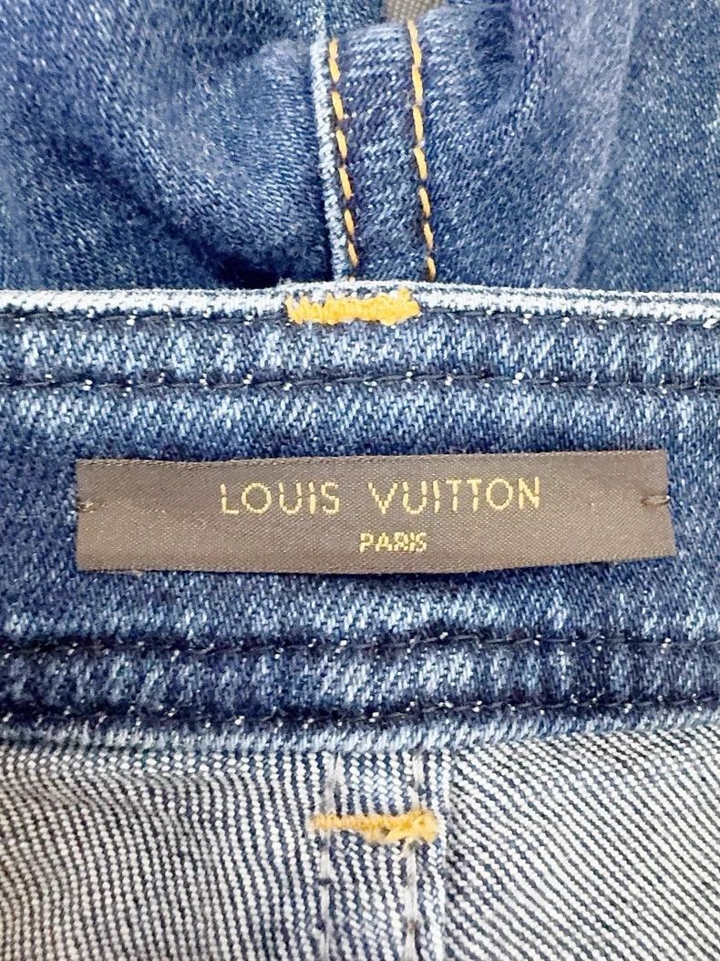 Louis Vuitton High Waist Denim Jeans with Leather Tag Size 36" / US 14 / IT 50 - 4 Thumbnail