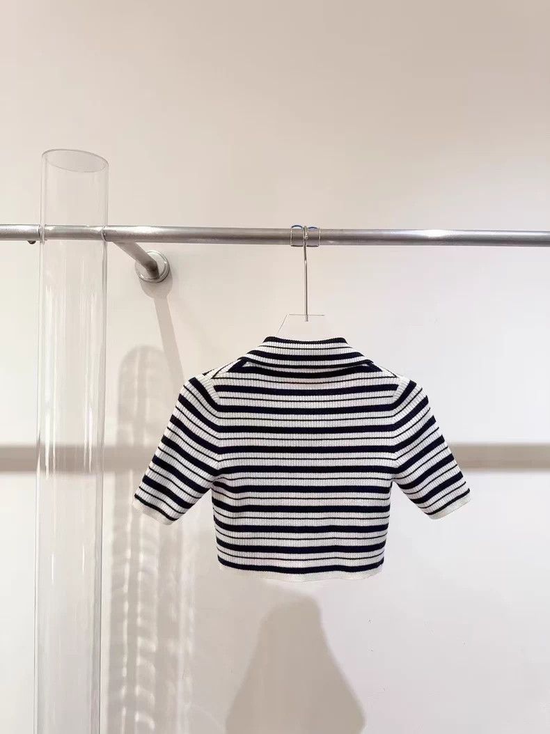 Miu Miu Miumiu Striped Knit Short Sleeve Top Size S / US 4 / IT 40 - 2 Thumbnail