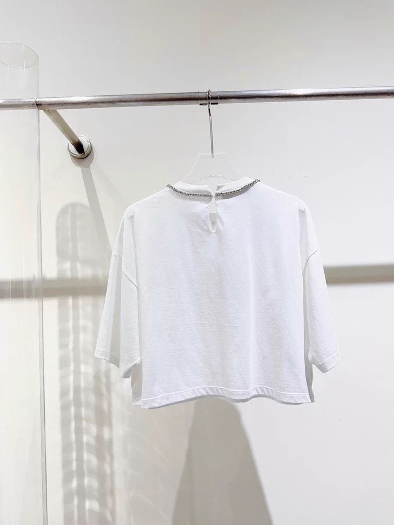 Prada Miu Miu White Short Sleeve Top Size XS / US 0-2 / IT 36-38 - 3 Thumbnail