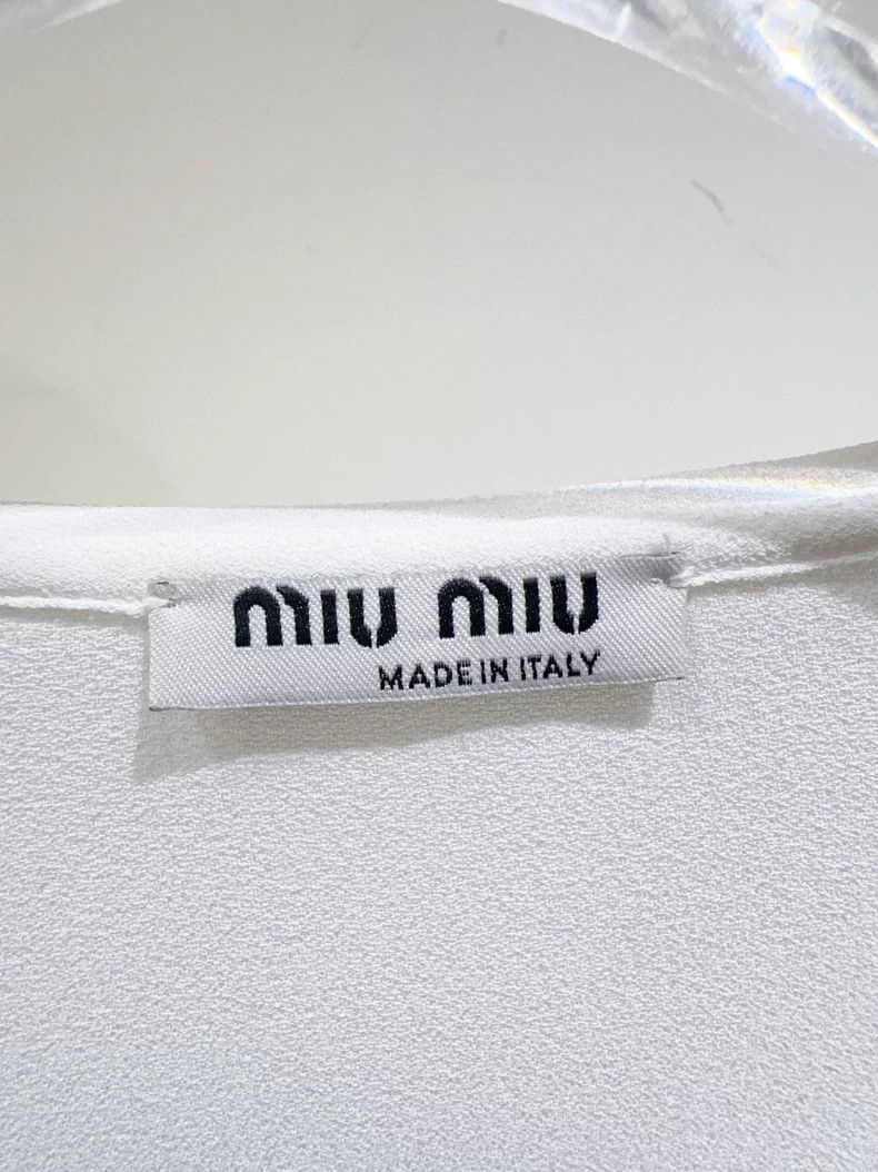 Miu Miu Miu Miu Silk Doll Collar Shirt Size M / US 6-8 / IT 42-44 - 4 Thumbnail