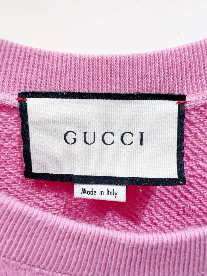 Gucci Gucci Bear Sweatshirt in Pink Size L / US 10 / IT 46 - 4 Thumbnail