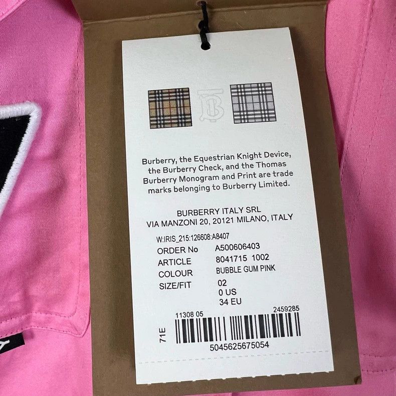 Burberry Pink Embroidered Shirt and Shorts Set Size XS / US 0-2 / IT 36-38 - 6 Thumbnail