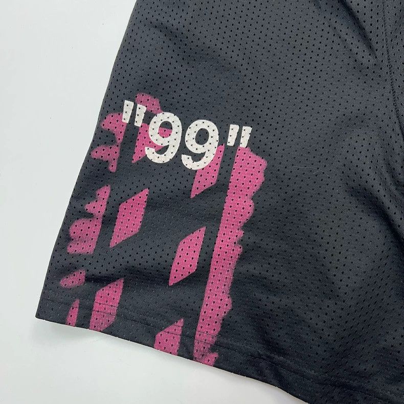 Off-White Off-White Pink Graffiti Mesh Shorts Size 23" - 6 Thumbnail