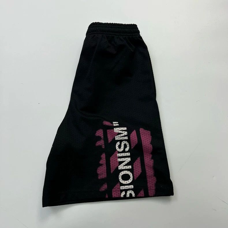 Off-White Off-White Pink Graffiti Mesh Shorts Size 23" - 3 Thumbnail