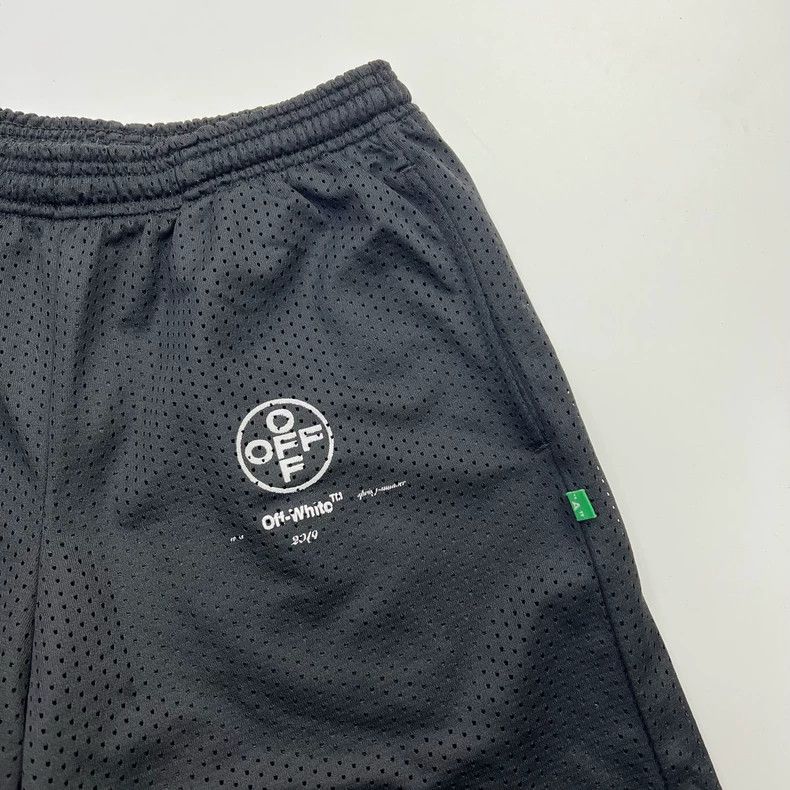Off-White Off-White Pink Graffiti Mesh Shorts Size 23" - 4 Thumbnail