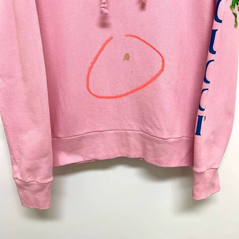 Gucci Gucci Logo Pink Hoodie with Flaws Size S / US 4 / IT 40 - 8 Thumbnail