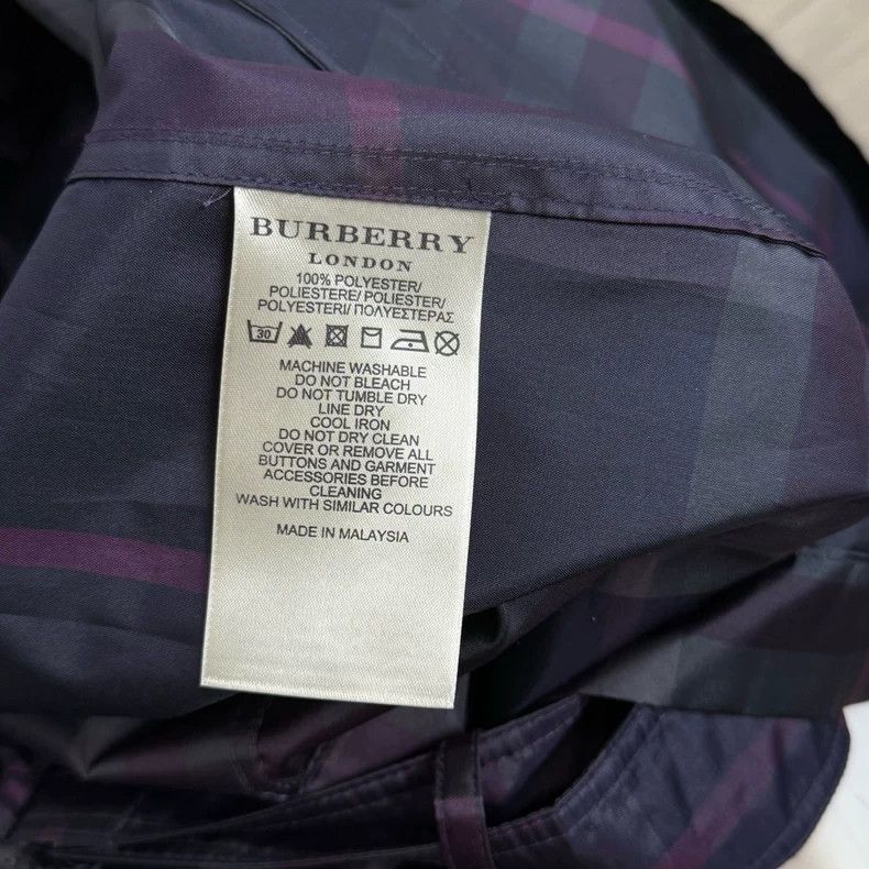 Burberry Burberry Purple Plaid Trench Coat UK Size 6 Size XS / US 0-2 / IT 36-38 - 2 Thumbnail
