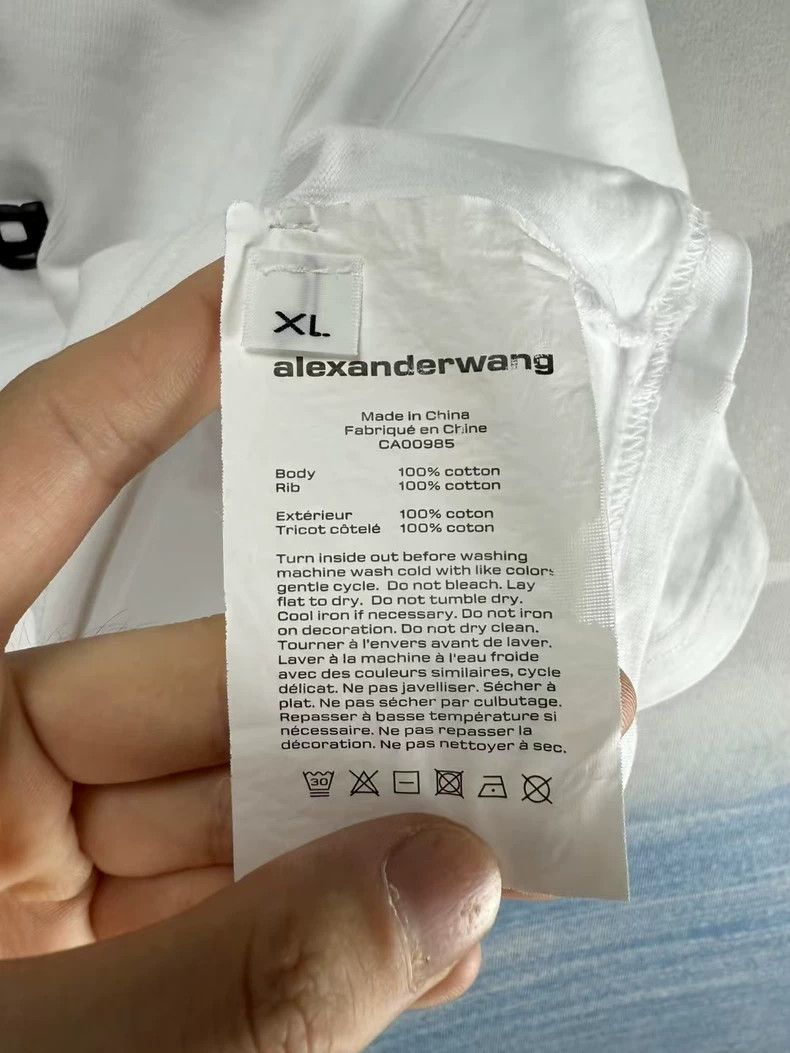 Alexander Wang Alexander Wang White Flag Embroidered Crop Top Size XL / US 12-14 / IT 48-50 - 4 Thumbnail