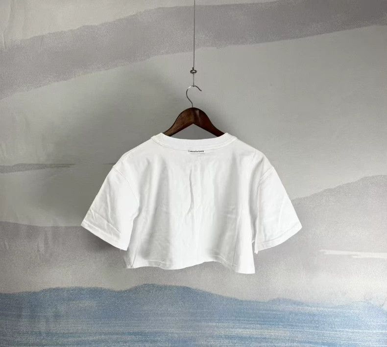 Alexander Wang Alexander Wang White Flag Embroidered Crop Top Size XL / US 12-14 / IT 48-50 - 3 Thumbnail