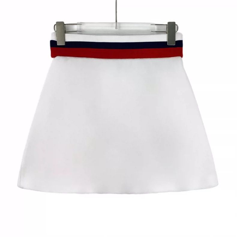Gucci Gucci White Stripe Logo Pleated Skirt Size 23" - 2 Thumbnail