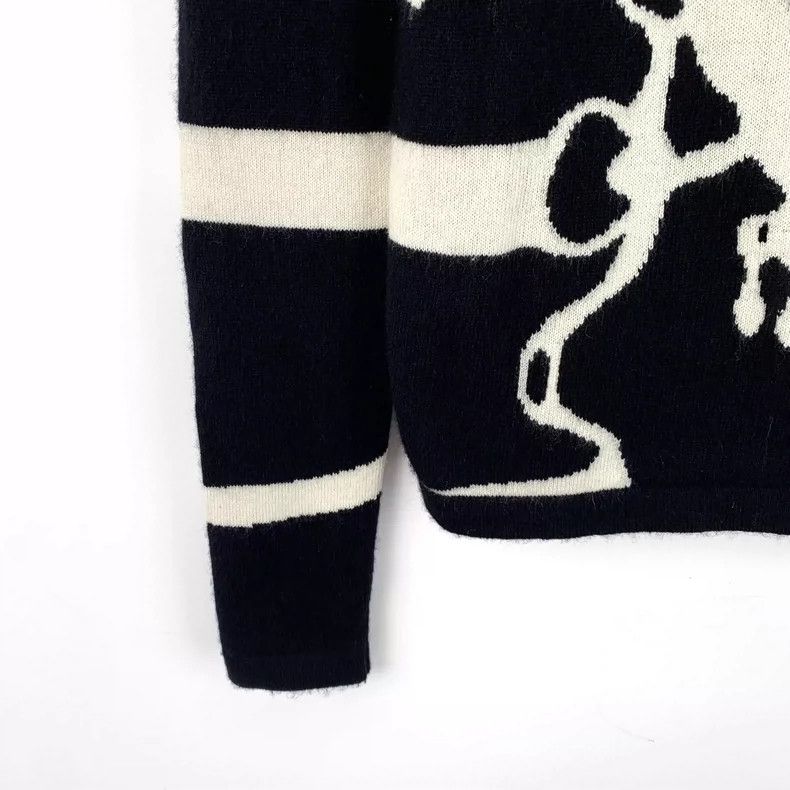 Hermes Hermes Black Patterned Long Sleeve Sweater Size XS / US 0-2 / IT 36-38 - 4 Thumbnail