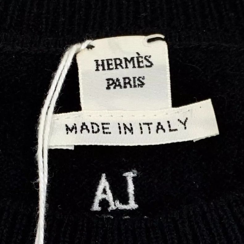 Hermes Hermes Black Patterned Long Sleeve Sweater Size XS / US 0-2 / IT 36-38 - 5 Thumbnail