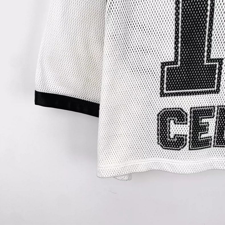 Celine Celine Black Logo Cotton Mesh Crop T-shirt Size M / US 6-8 / IT 42-44 - 5 Thumbnail