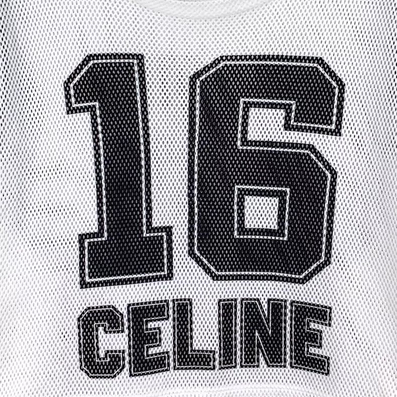 Celine Celine Black Logo Cotton Mesh Crop T-shirt Size M / US 6-8 / IT 42-44 - 4 Thumbnail