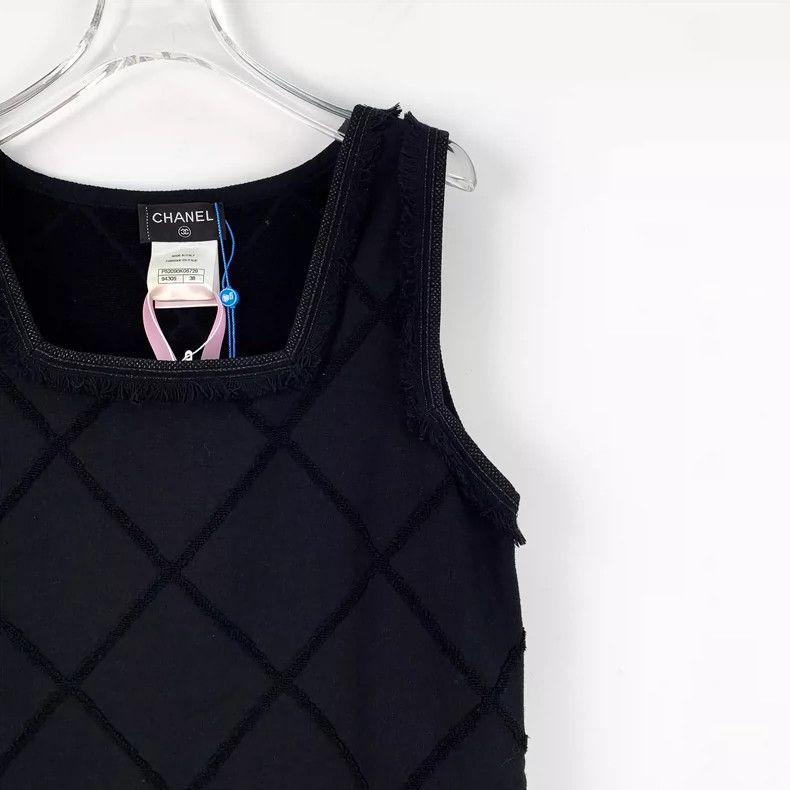 Chanel Chanel Black Sleeveless Fringe Dress Size 38 Size S / US 4 / IT 40 - 3 Thumbnail