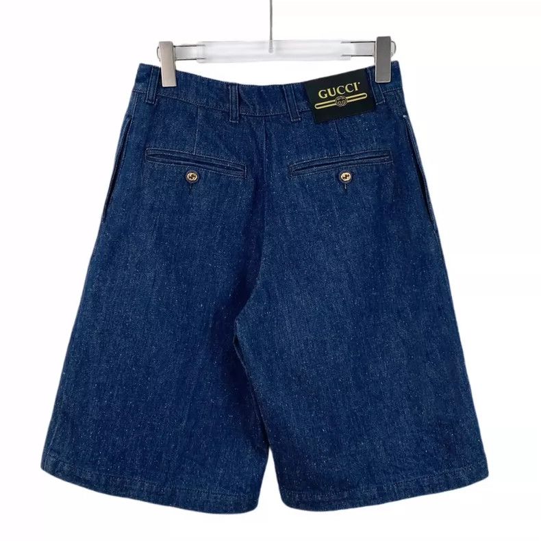 Gucci Gucci Dark Blue Cotton Casual Shorts Size 38" / US 16 / IT 52 - 2 Thumbnail